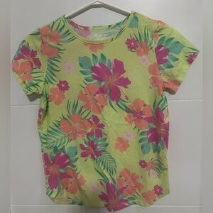🎁The Children's Place Girls Floral Short Sleeve Shirt -Size XXL 🎁